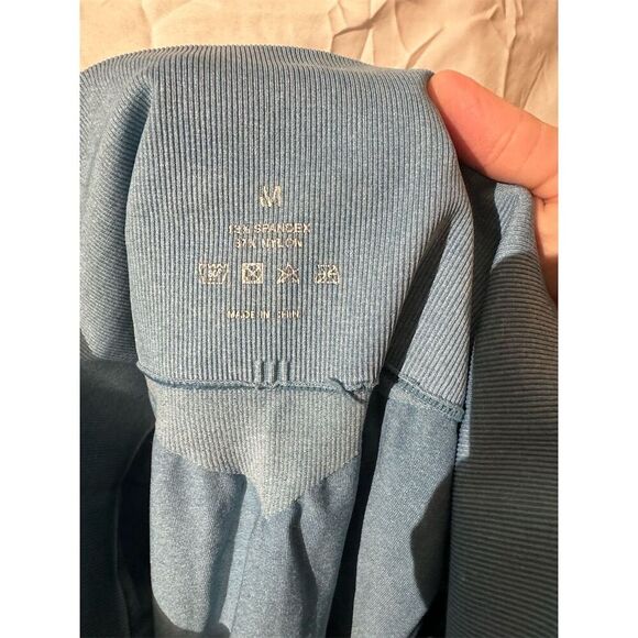 NVGTN Women's High Waist Contour Seamless Leggings Blue M Activewear Workout - Picture 5 of 5